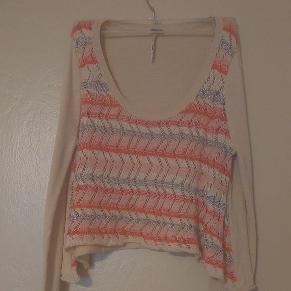 ❤️ Free People Wool Blend Crochet Crop Top - Picture 1 of 7